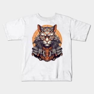 Cat samurai Kids T-Shirt